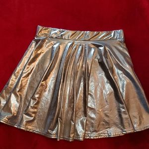 Silver swing mini skirt